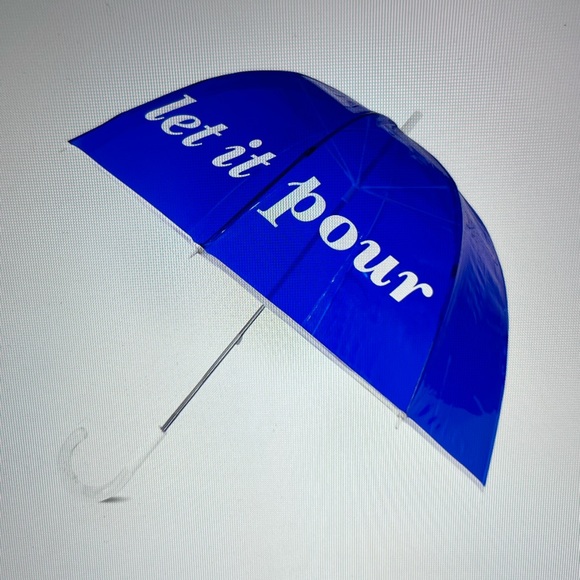 ☔️💧☔️ KATE SPADE “LET IT POUR “CLEAR UMBRELLA ☔️💧☔️ NWT ☔️💧☔️ - Picture 8 of 16